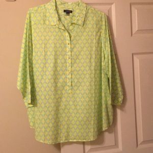Cute yellow/green Lands End top